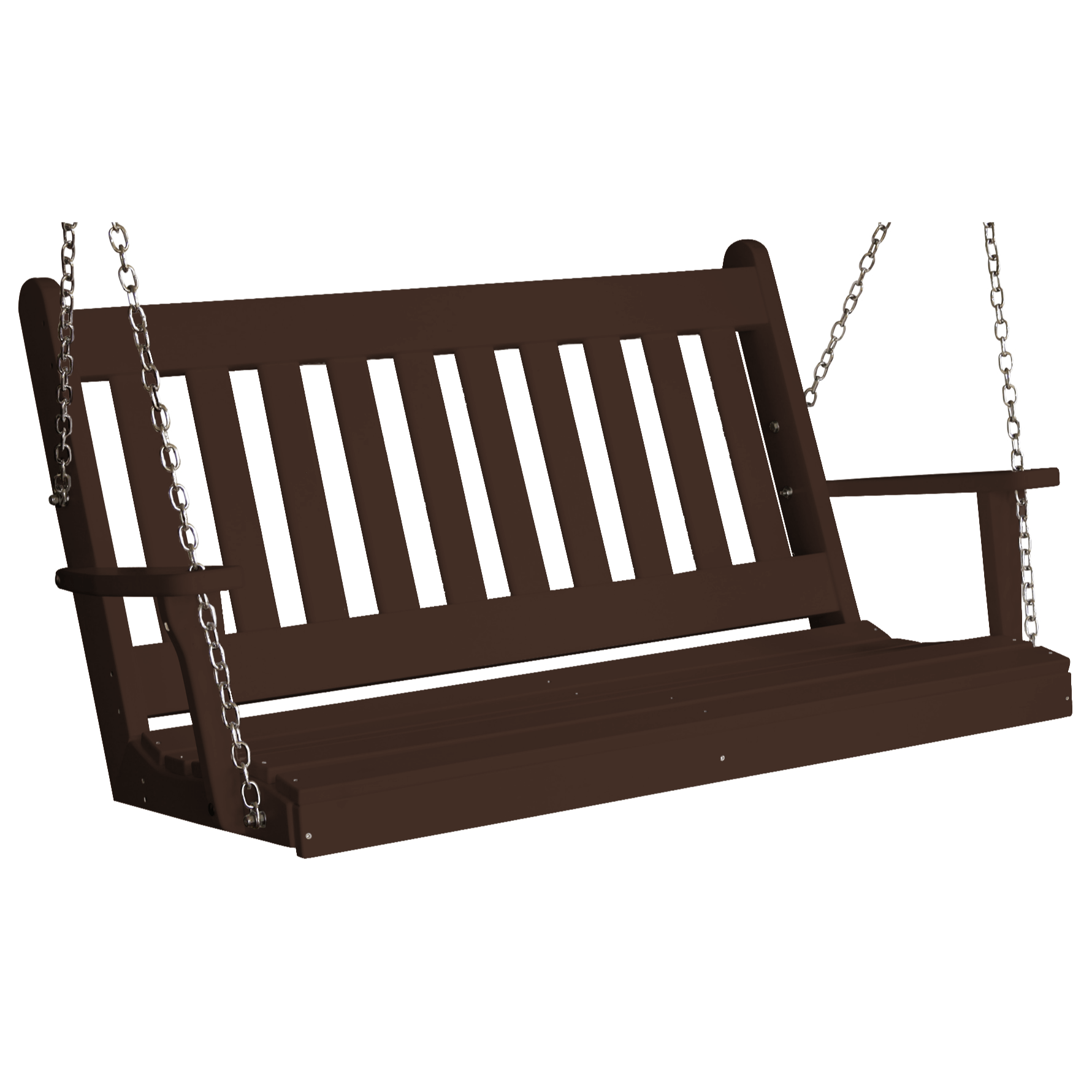 A&L Furniture Poly Lumber Traditional English Porch Swing