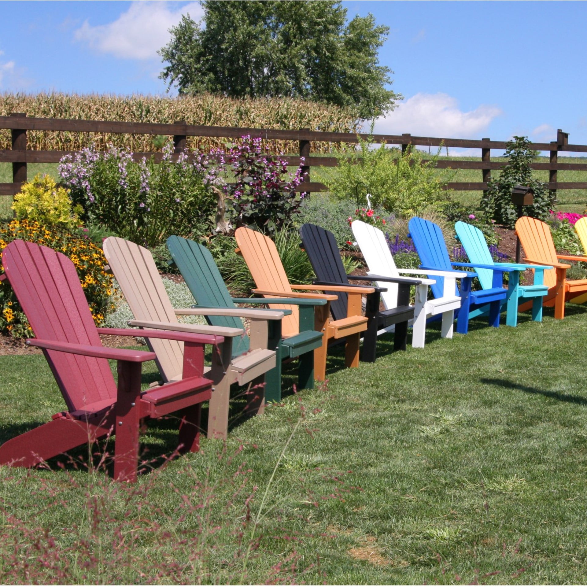 A&L Furniture Poly Lumber Fanback Adirondack Chair