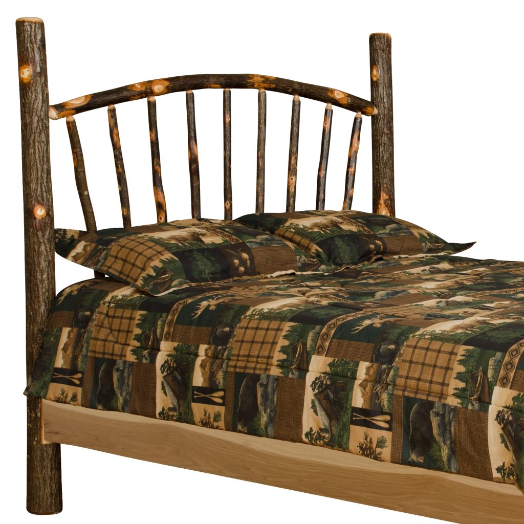 Rustic Hickory Sunburst Headboard