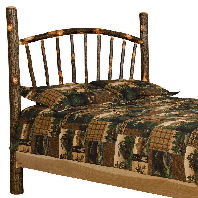 Rustic Hickory Sunburst Headboard