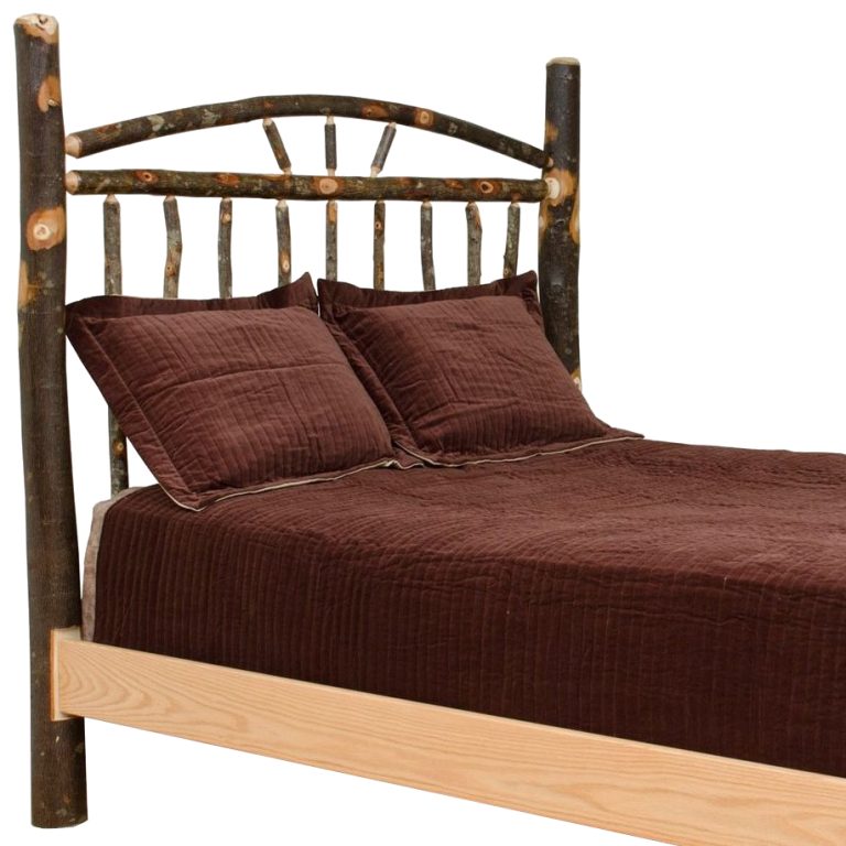 Rustic Hickory Wagon Wheel Headboard