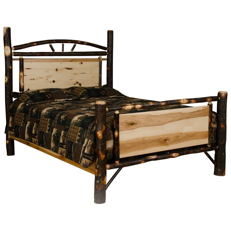 Rustic Hickory Panel Bed