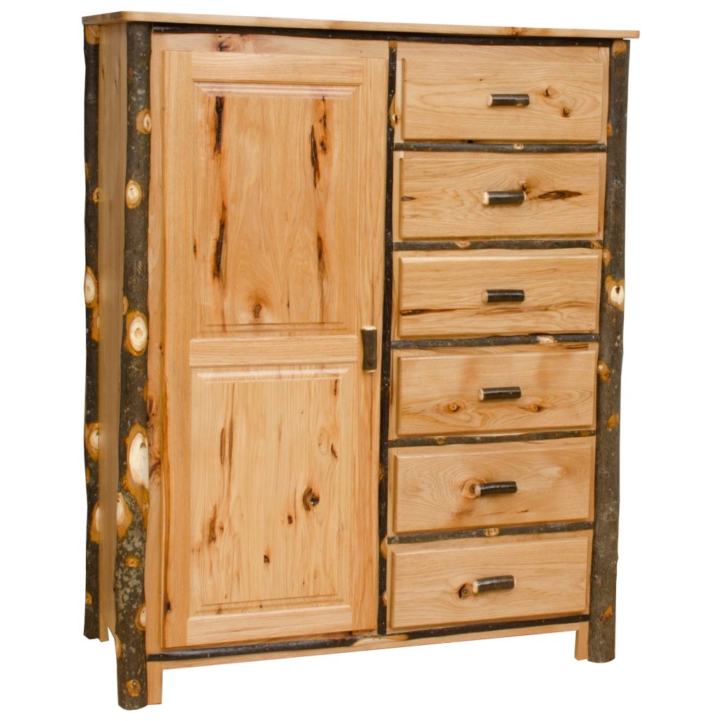 Rustic Hickory Wardrobe