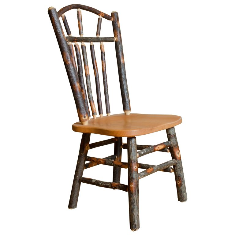 Rustic Hickory Wagon Wheel Dining Side Chair - Set of 2