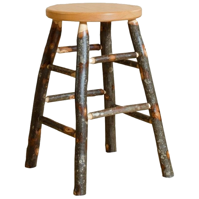Rustic Hickory Kitchen Stool