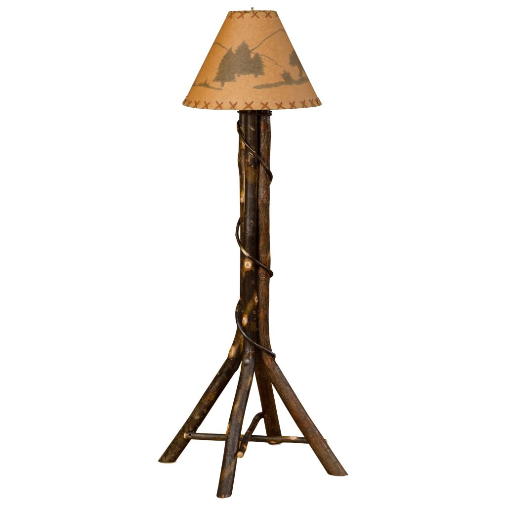 Rustic Hickory Floor Lamp