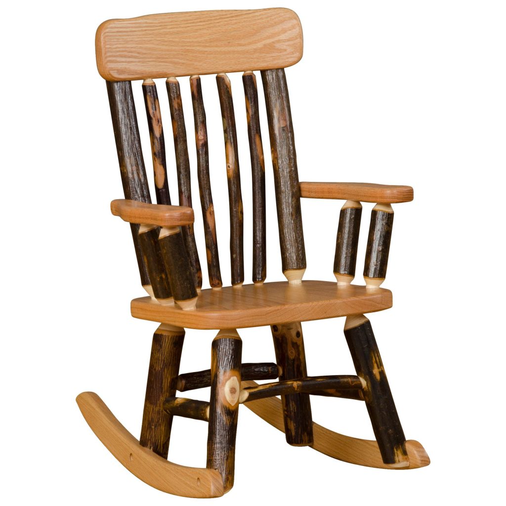 Rustic Hickory Spindle Back Childrens' Rocking Chair