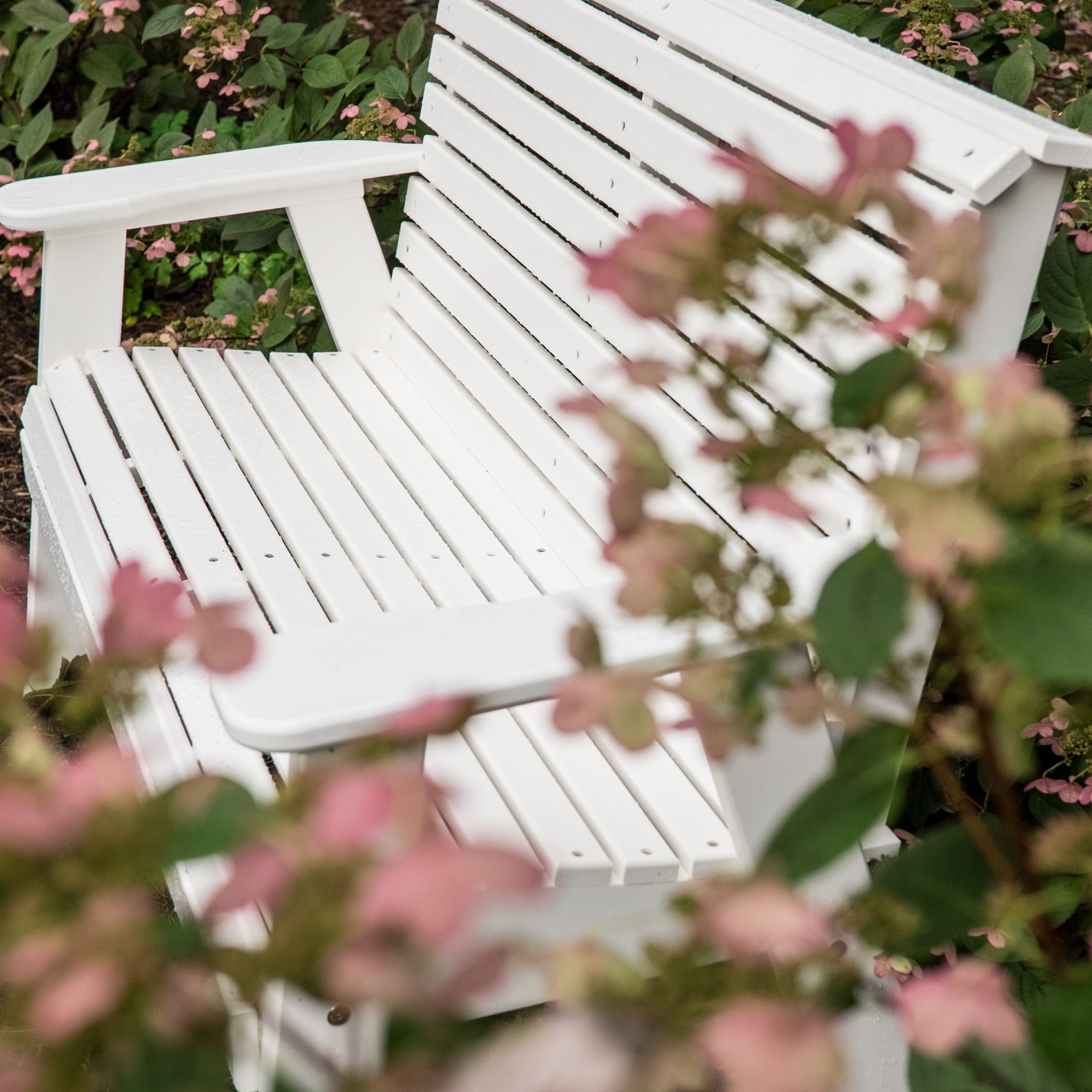 Outdoor Patio Chair with Rollback in Poly Lumber