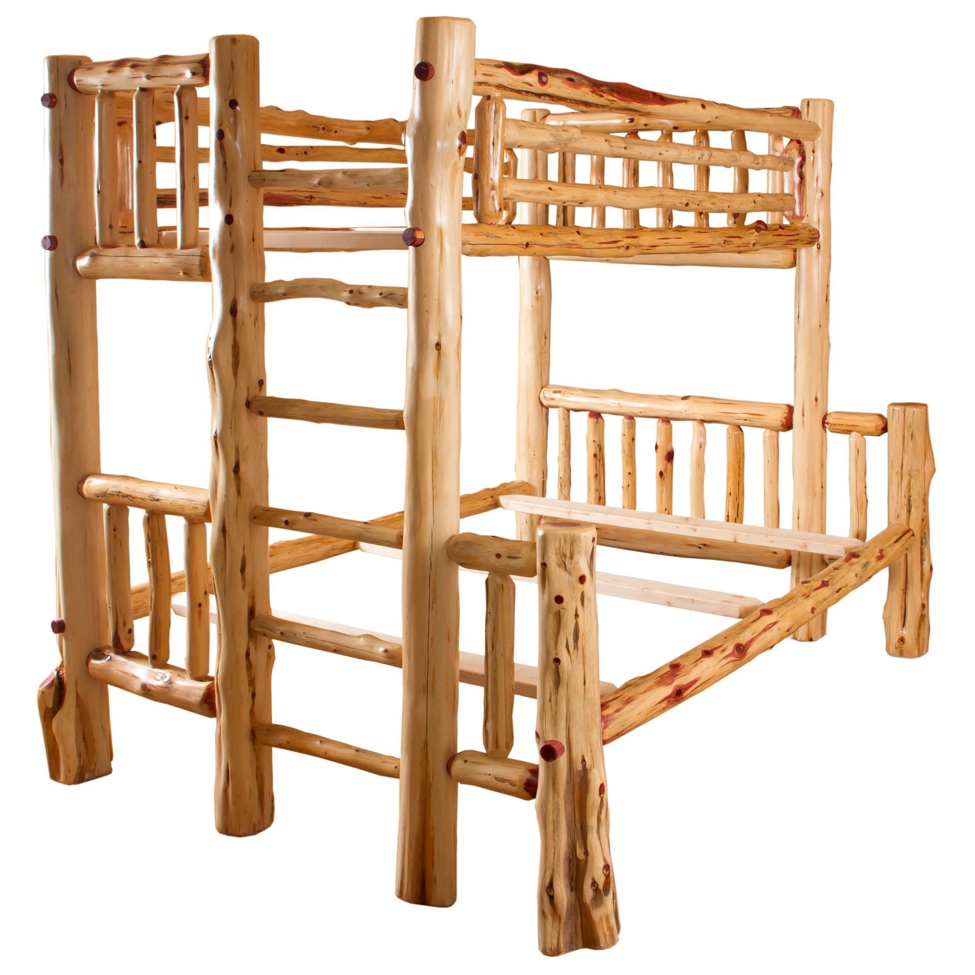 Rustic Red Cedar Log Bunk Bed