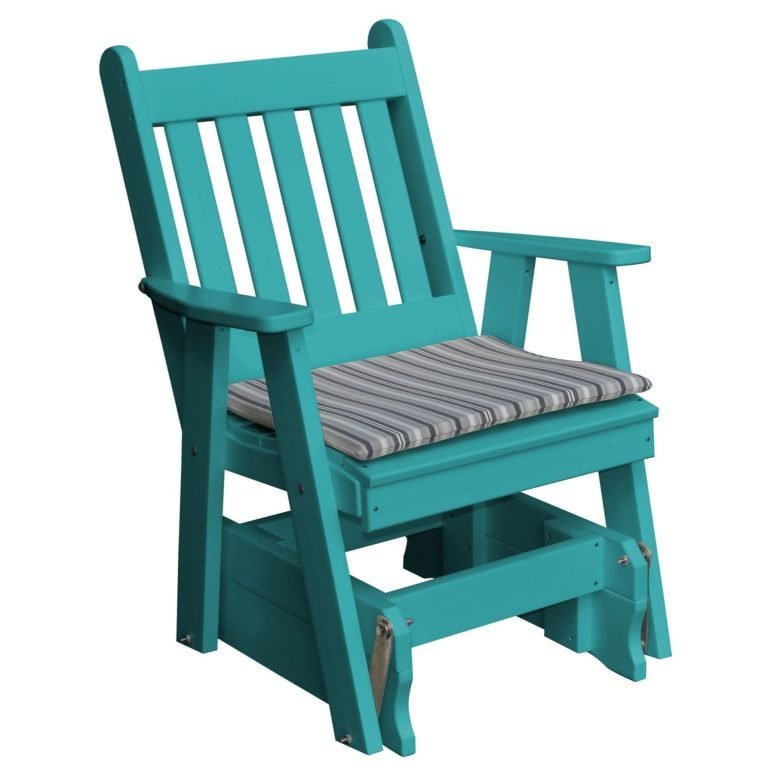A&L Furniture Poly Lumber Traditional English Glider Chair