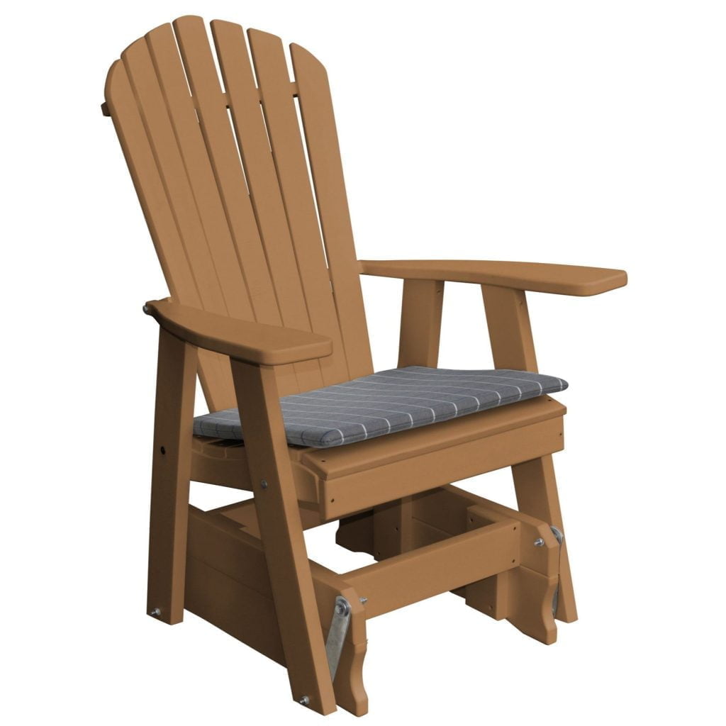 A&L Furniture Poly Lumber Adirondack Glider Chair