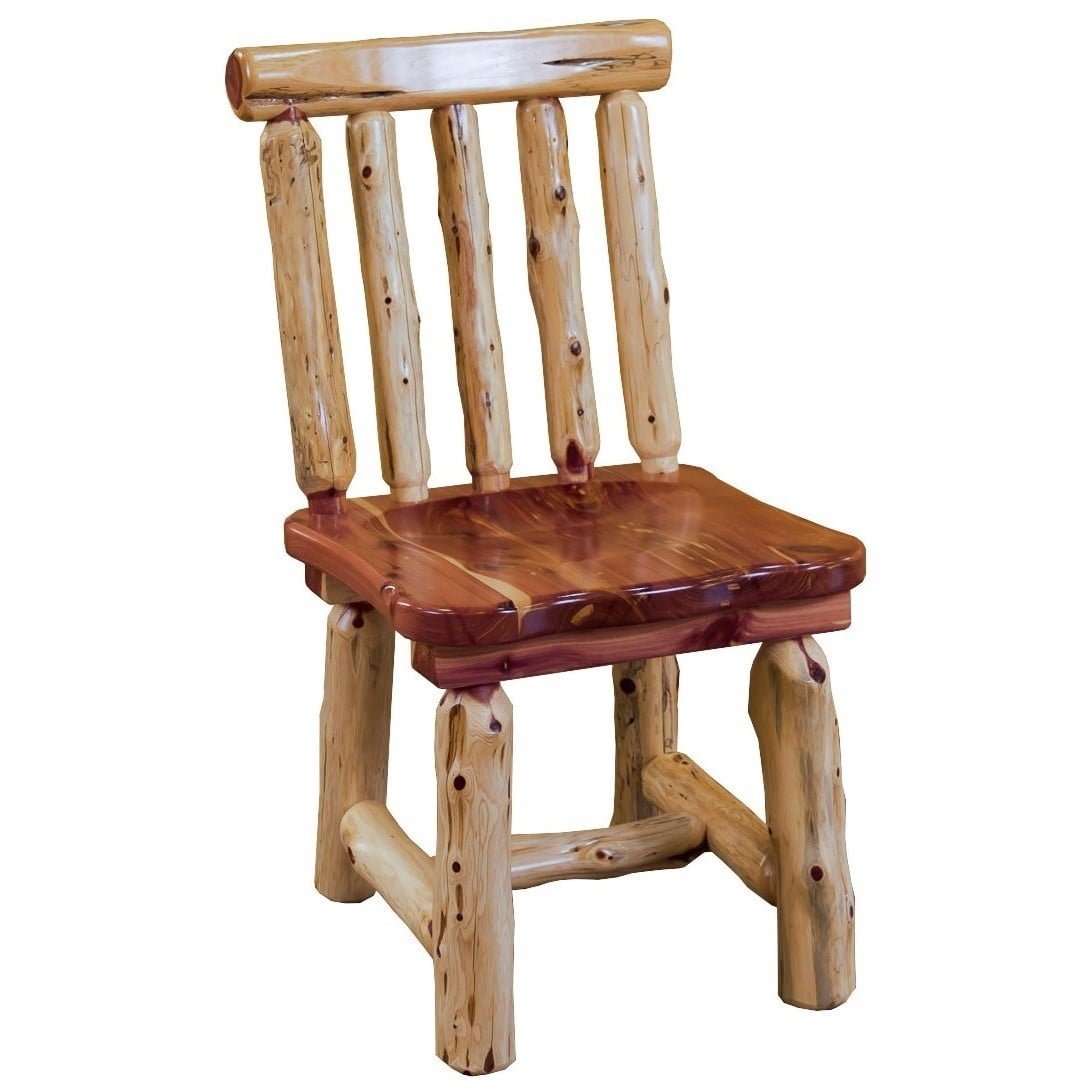 Rustic Red Cedar Log Spindle Back Dining Chair