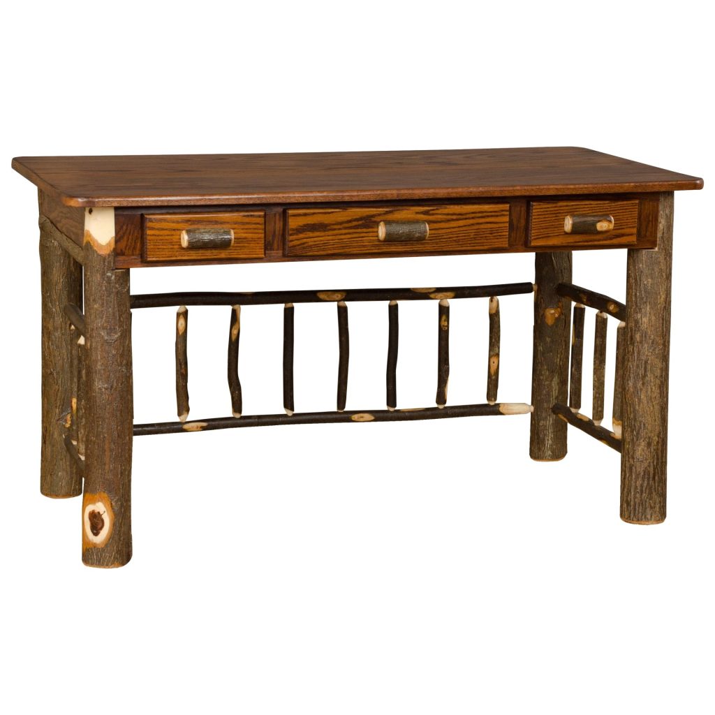 Rustic Hickory Foreman Desk