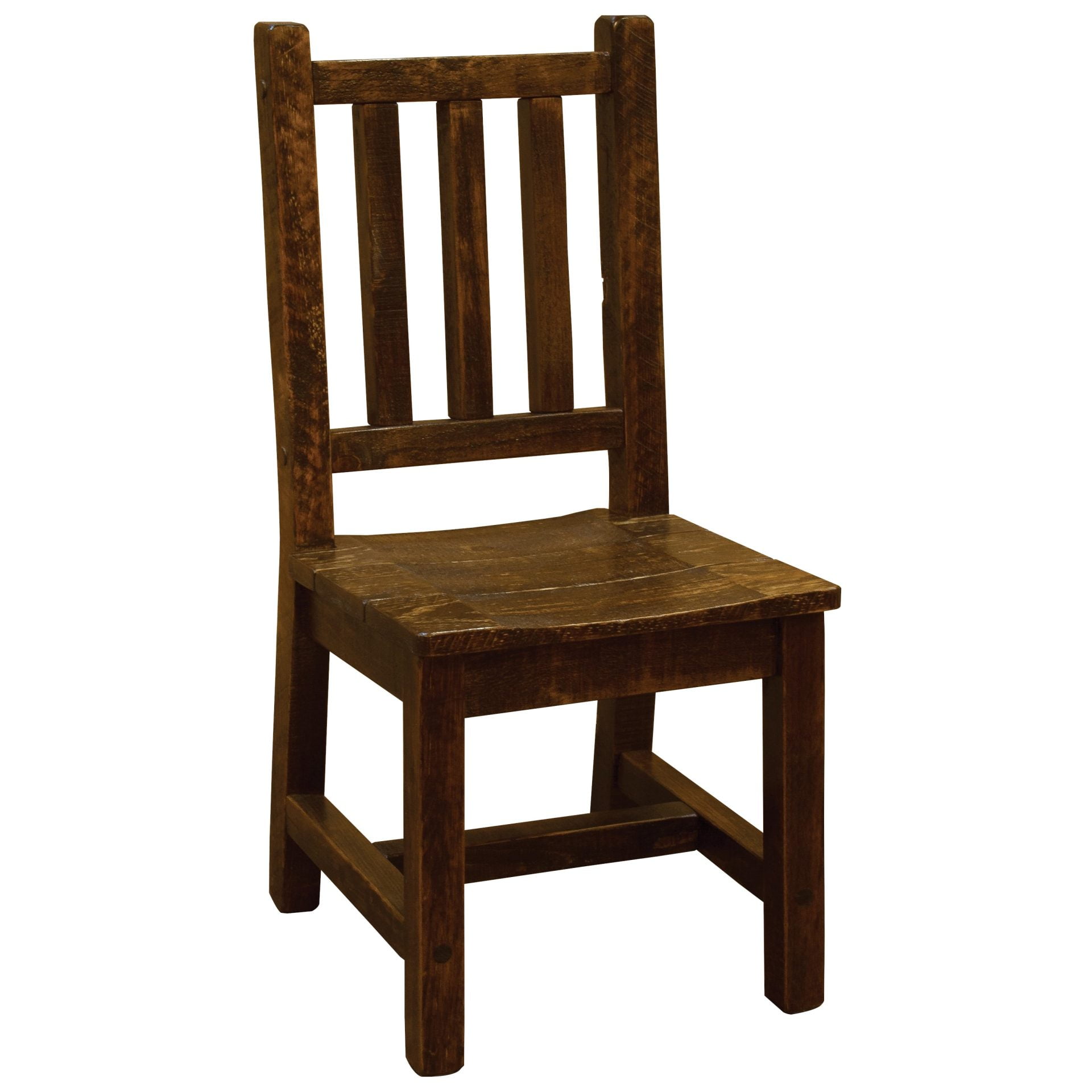 Set of 2 Barnwood Style Timber Peg Dining Chairs