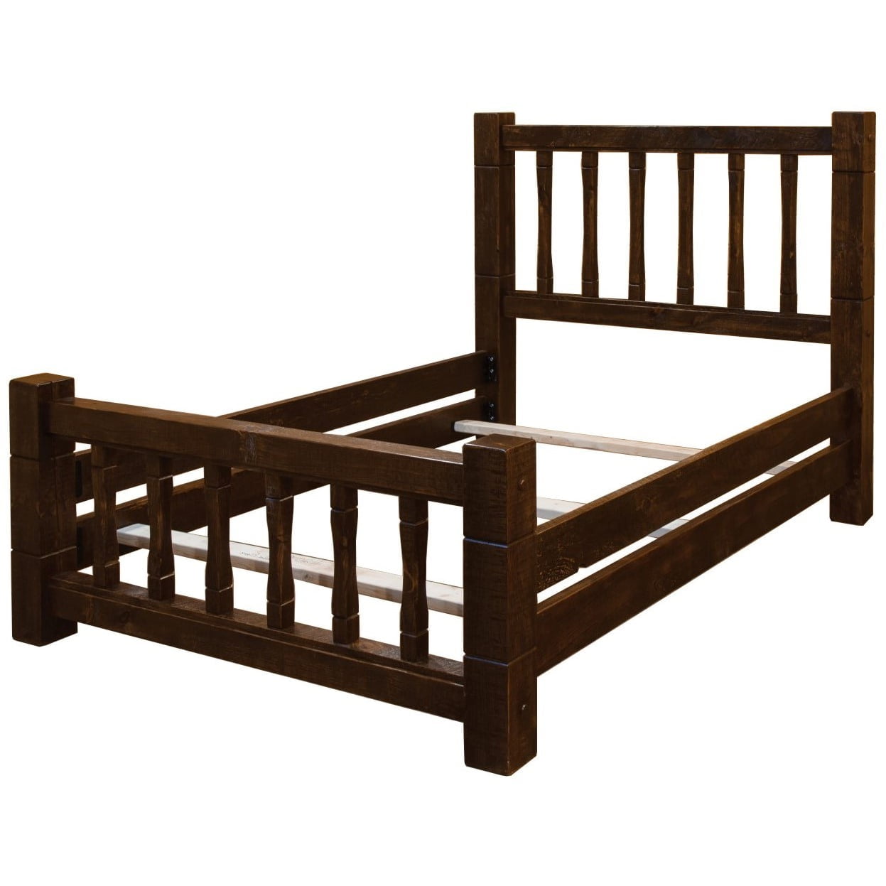 Barnwood Style Timber Peg Mission Style Bed