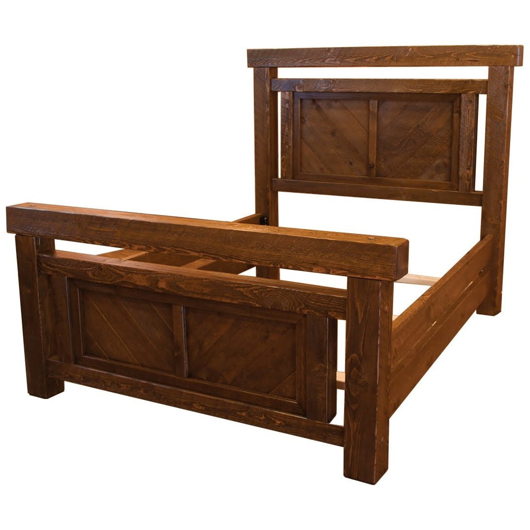 Barnwood Style Timber Peg Panel Bed