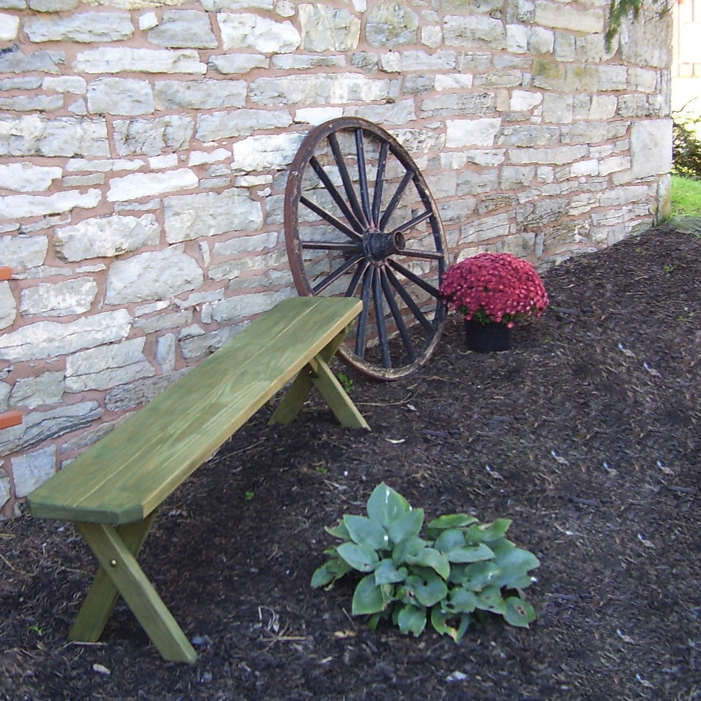 Pressure Treated Pine Cross Leg Bench