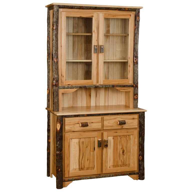 Rustic Hickory Buffet and Hutch