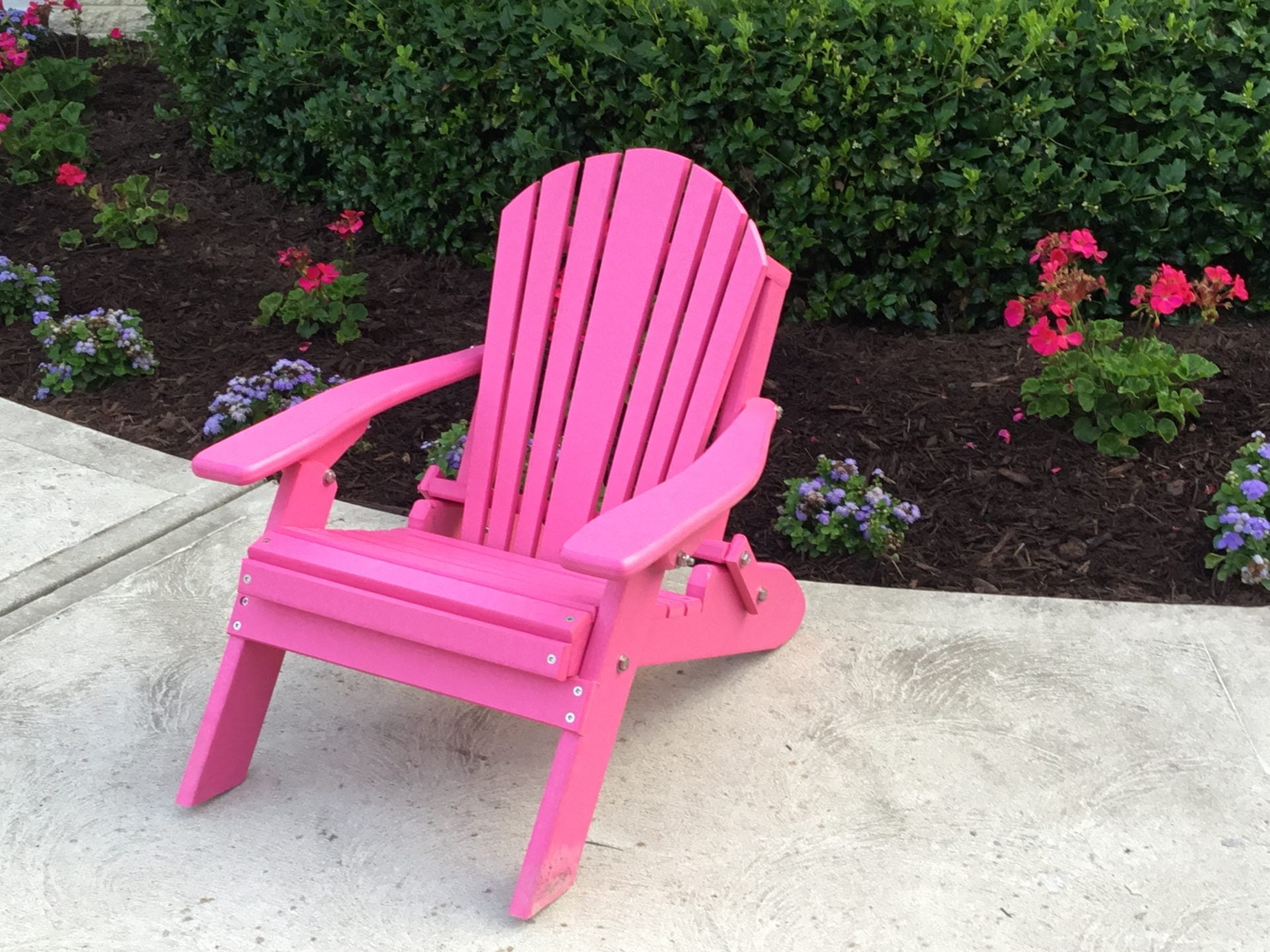Toddler Size Folding Adirondack Chair in Poly Lumber