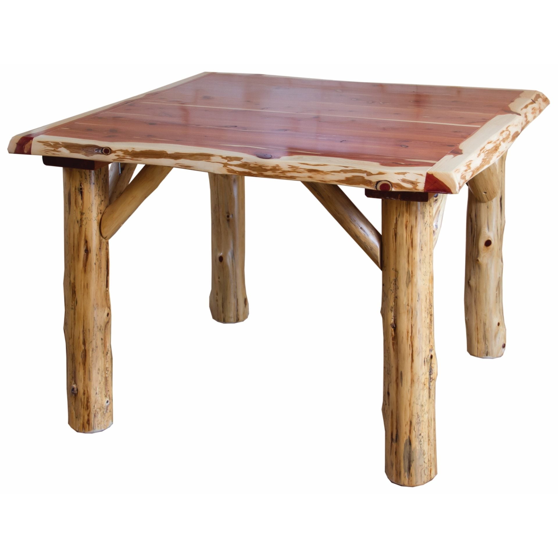 Rustic Red Cedar Log Family Dining Table
