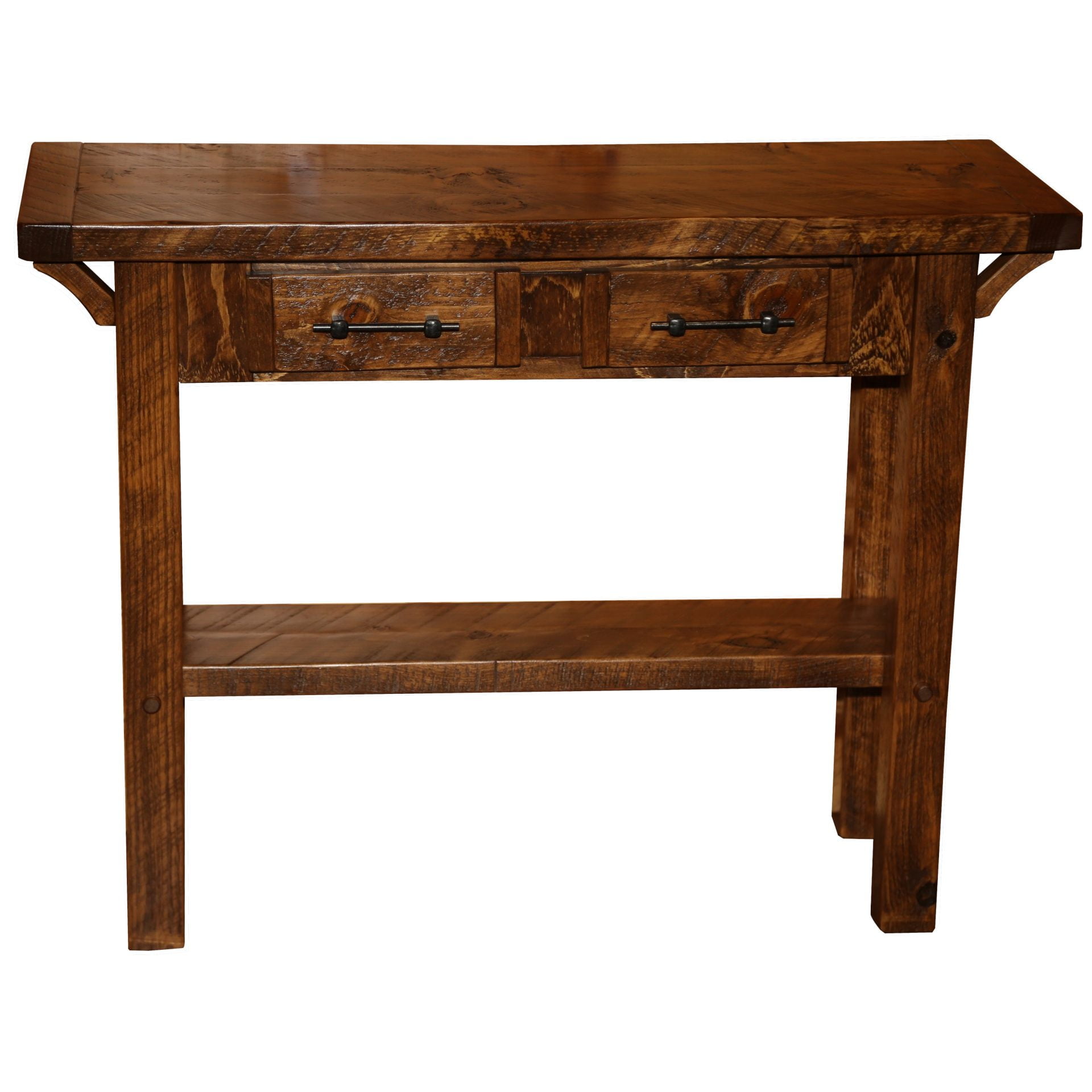Barnwood Style Timber Peg Sofa Table