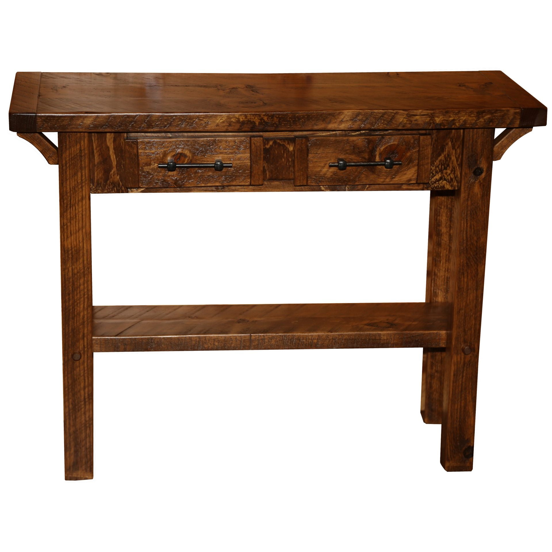 Barnwood Style Timber Peg Sofa Table