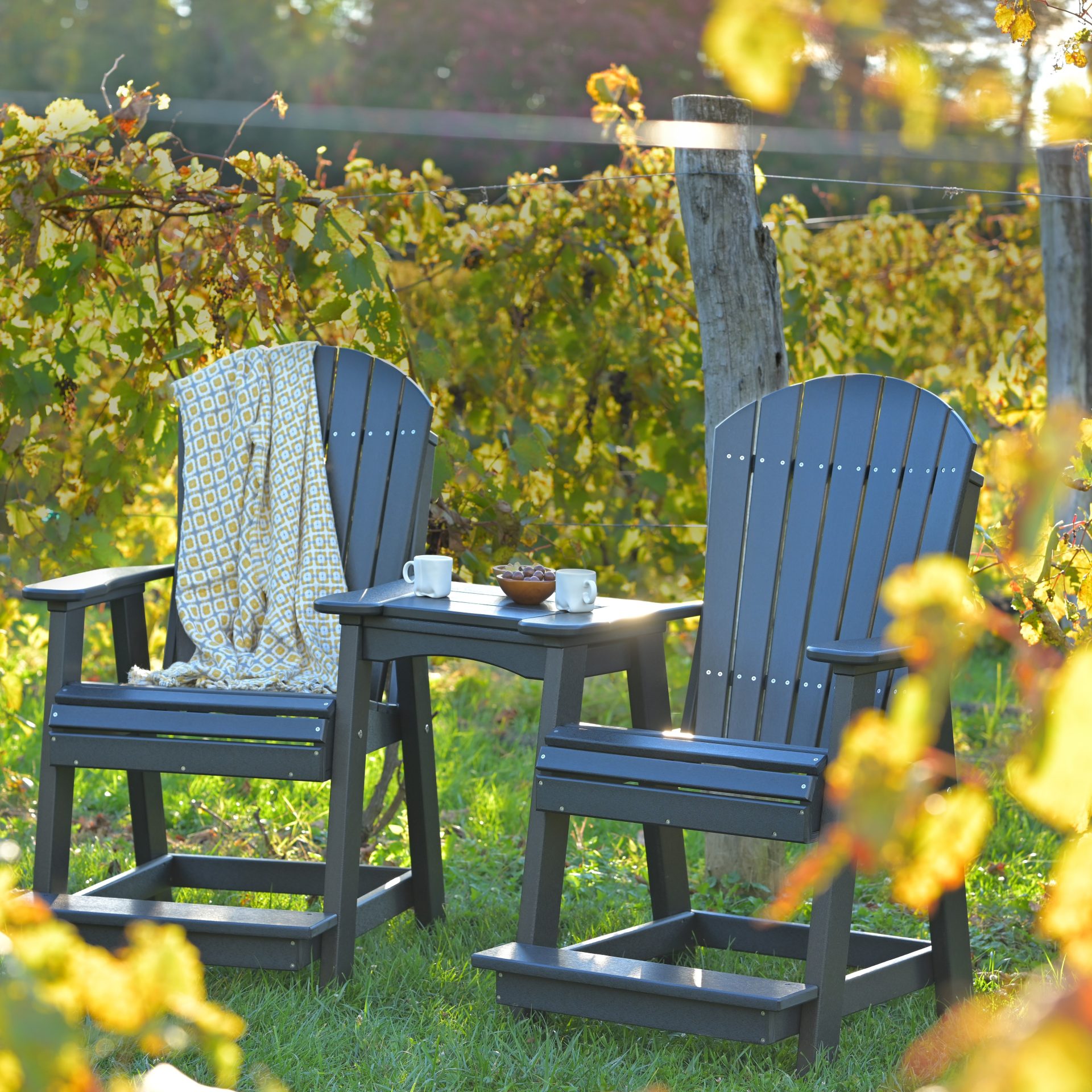 Poly Lumber Balcony Tete-a-Tete Table