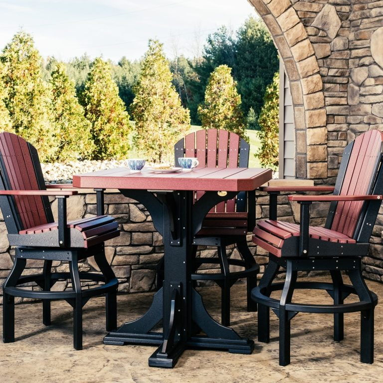 LuxCraft Adirondack Swivel Chair (Set of 4)-Dining, Counter, or Bar Height