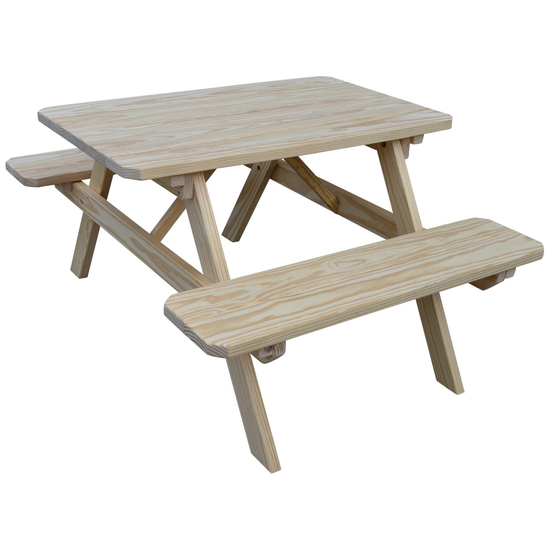 Cedar Picnic Table with Attached Benches
