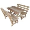 A&L Furniture Cedar Picnic Table and Benches
