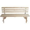 A&L Furniture Cedar Traditional Backed Bench