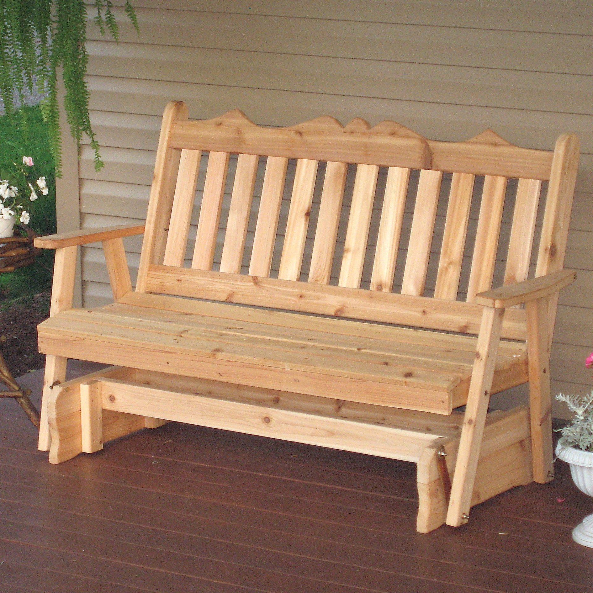 A&L Furniture Cedar Royal English Glider-4′, 5′, or 6′ Sizes