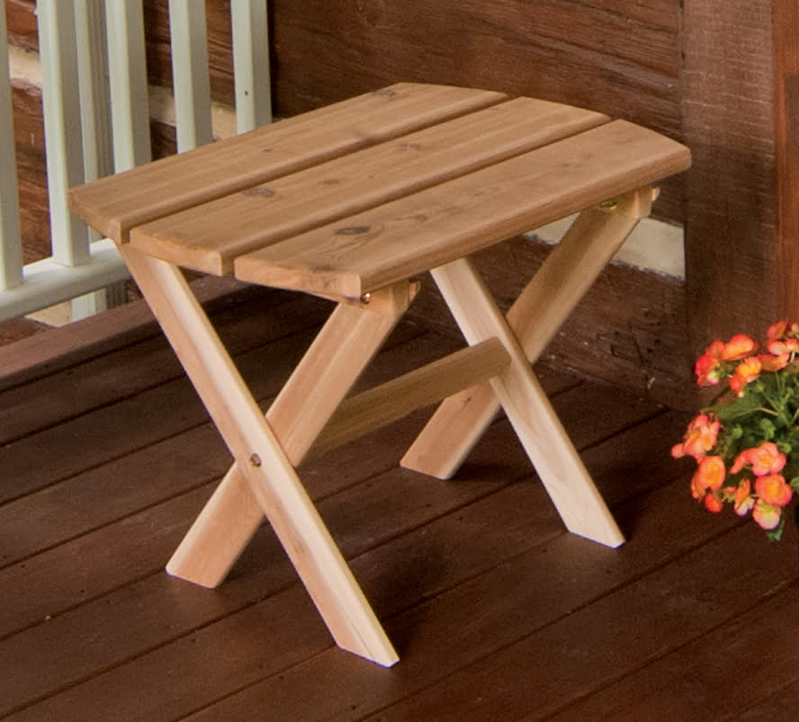 Cedar Folding End Table