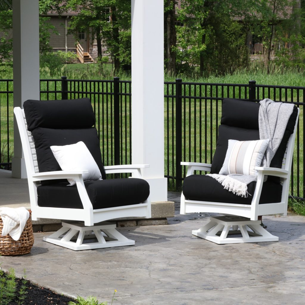 Berlin Garden Classic Terrace High Back Swivel Rocker