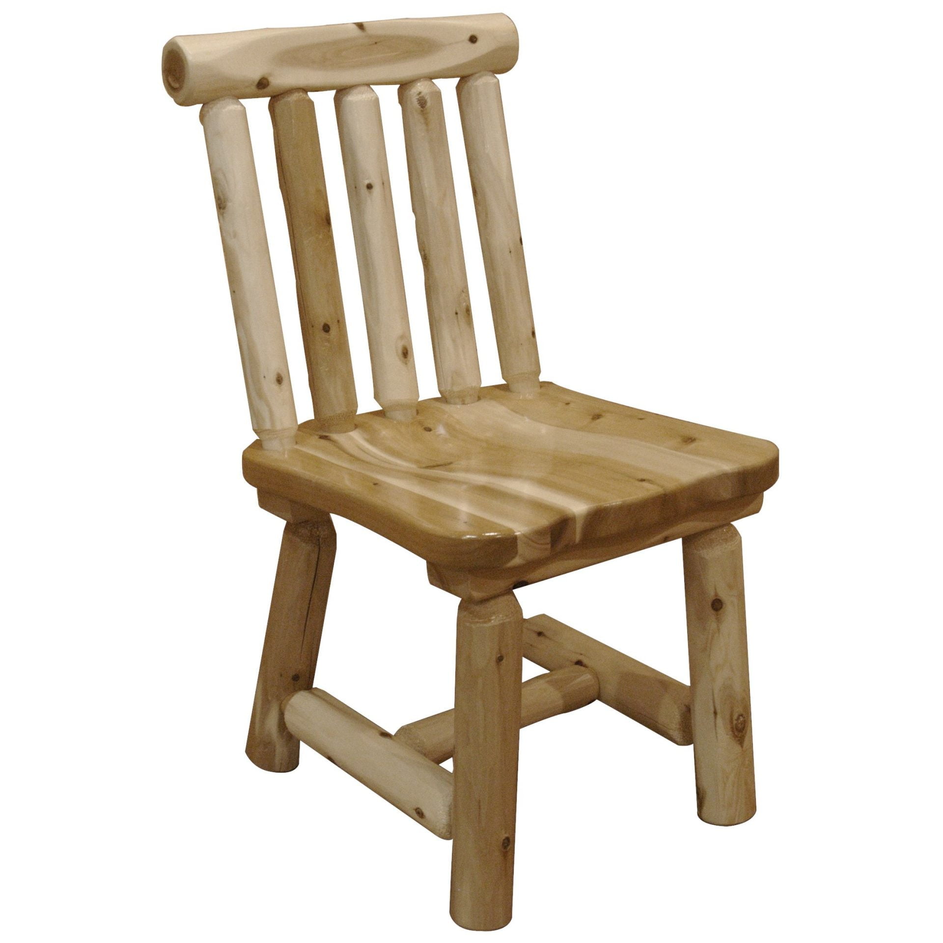 Rustic White Cedar Log Spindle Back Dining Chair