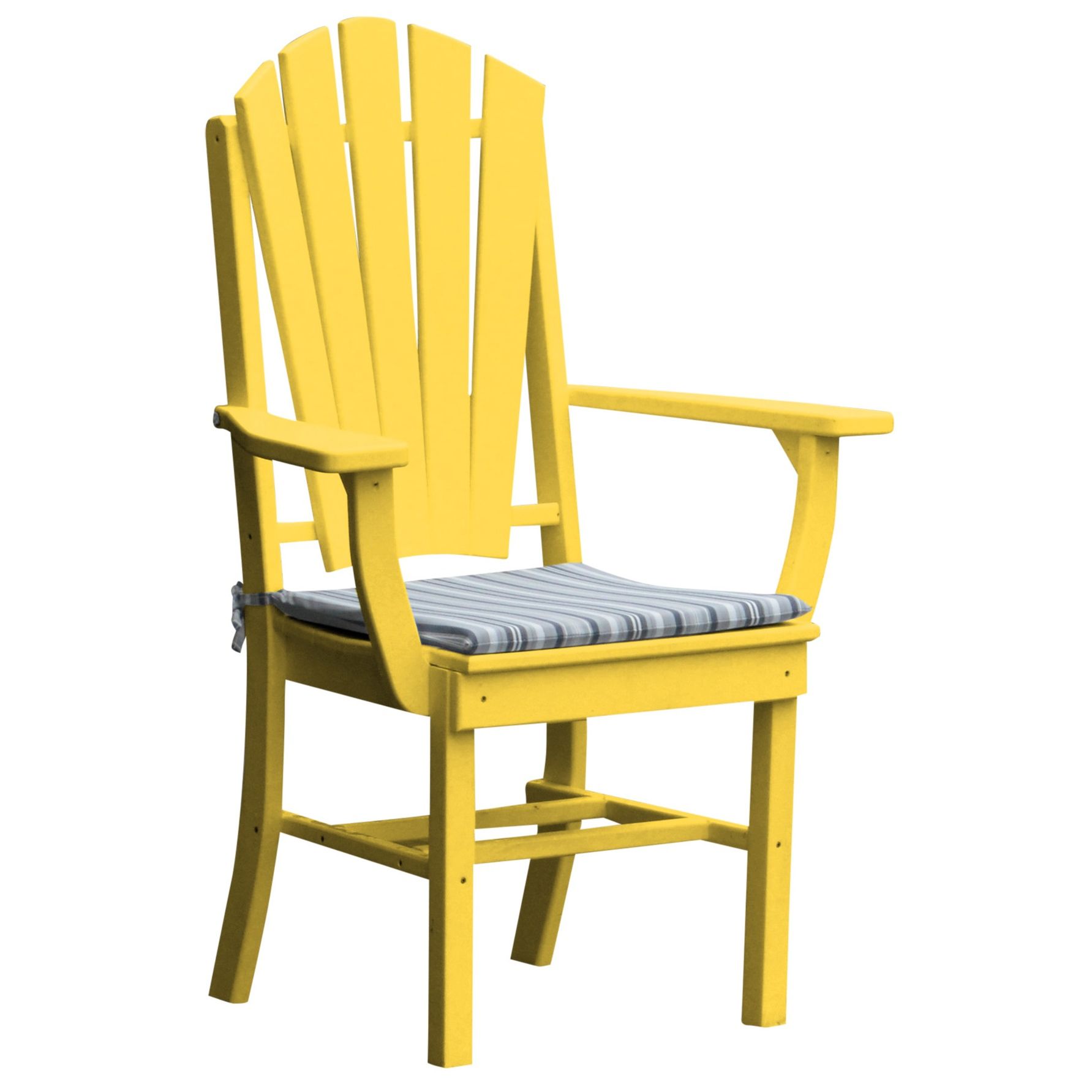 A&L Furniture Poly Lumber Adirondack Dining Chair With Arms