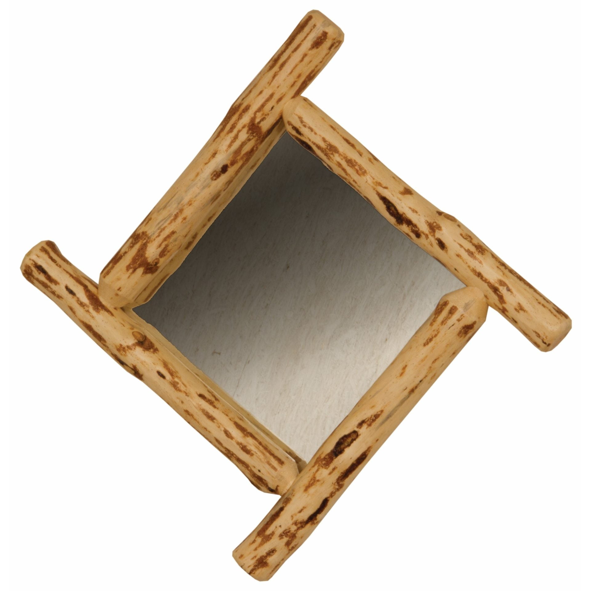 Rustic Red Cedar Log Diamond Mirror