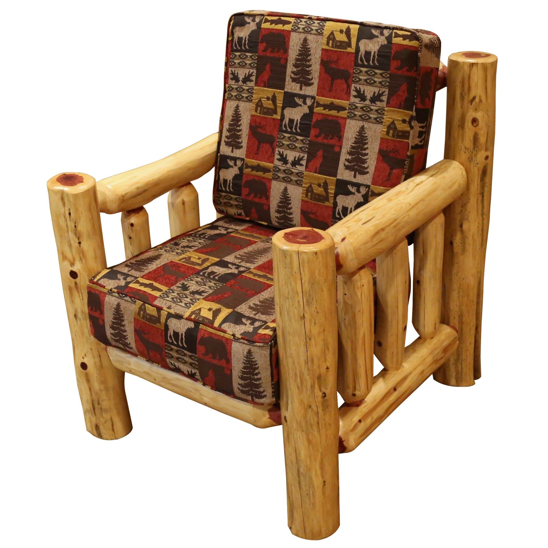 Rustic Red Cedar Log Santa Fe Chair