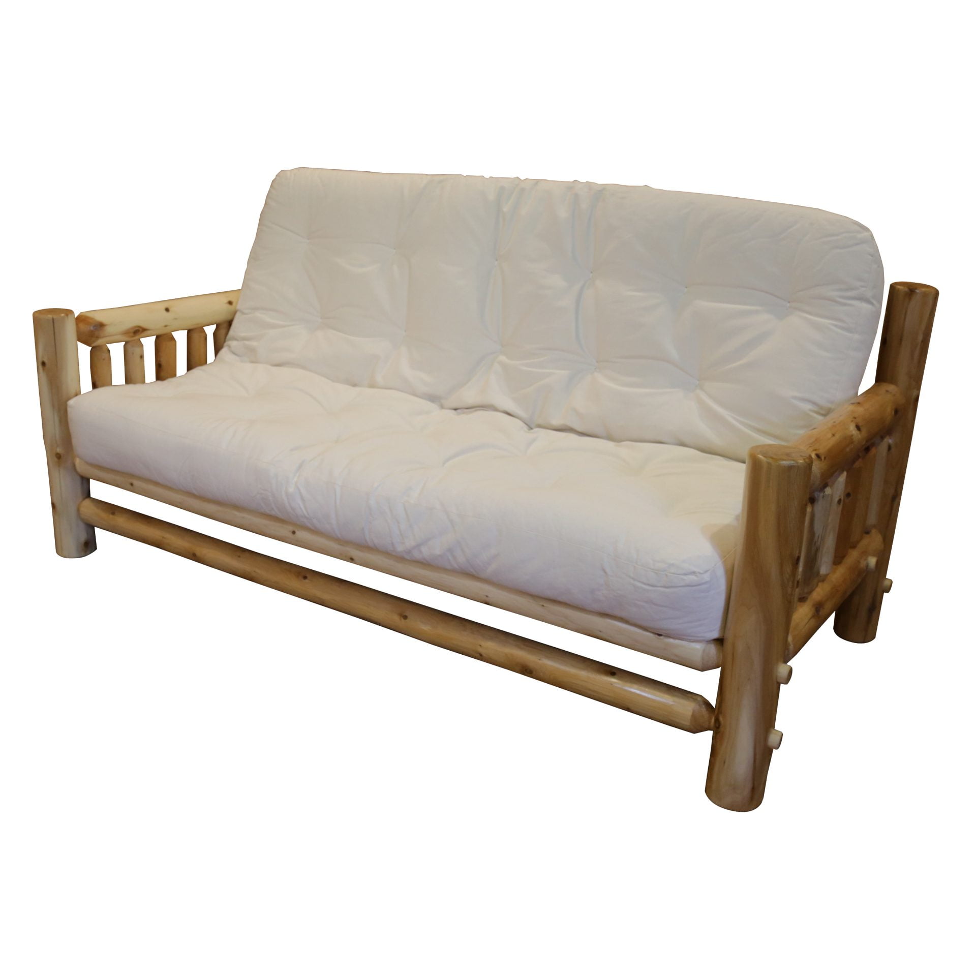 Rustic White Cedar Log Futon