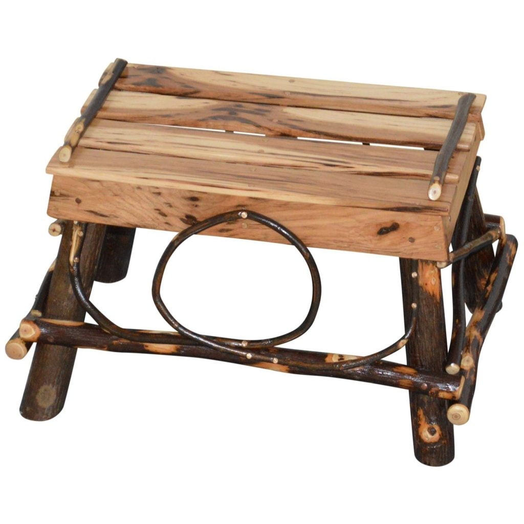 Rustic Hickory Foot Stool