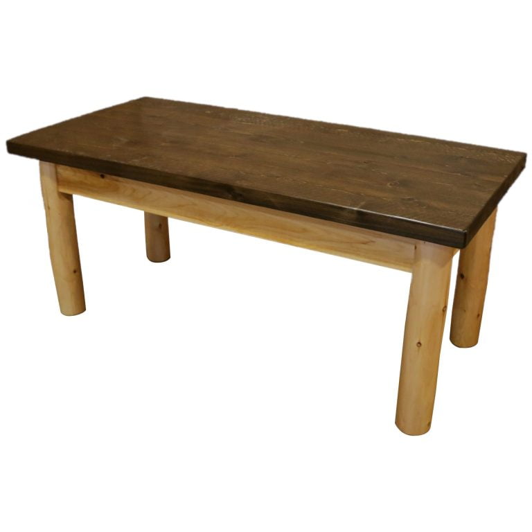White Cedar Log Mountain Collection Coffee Table