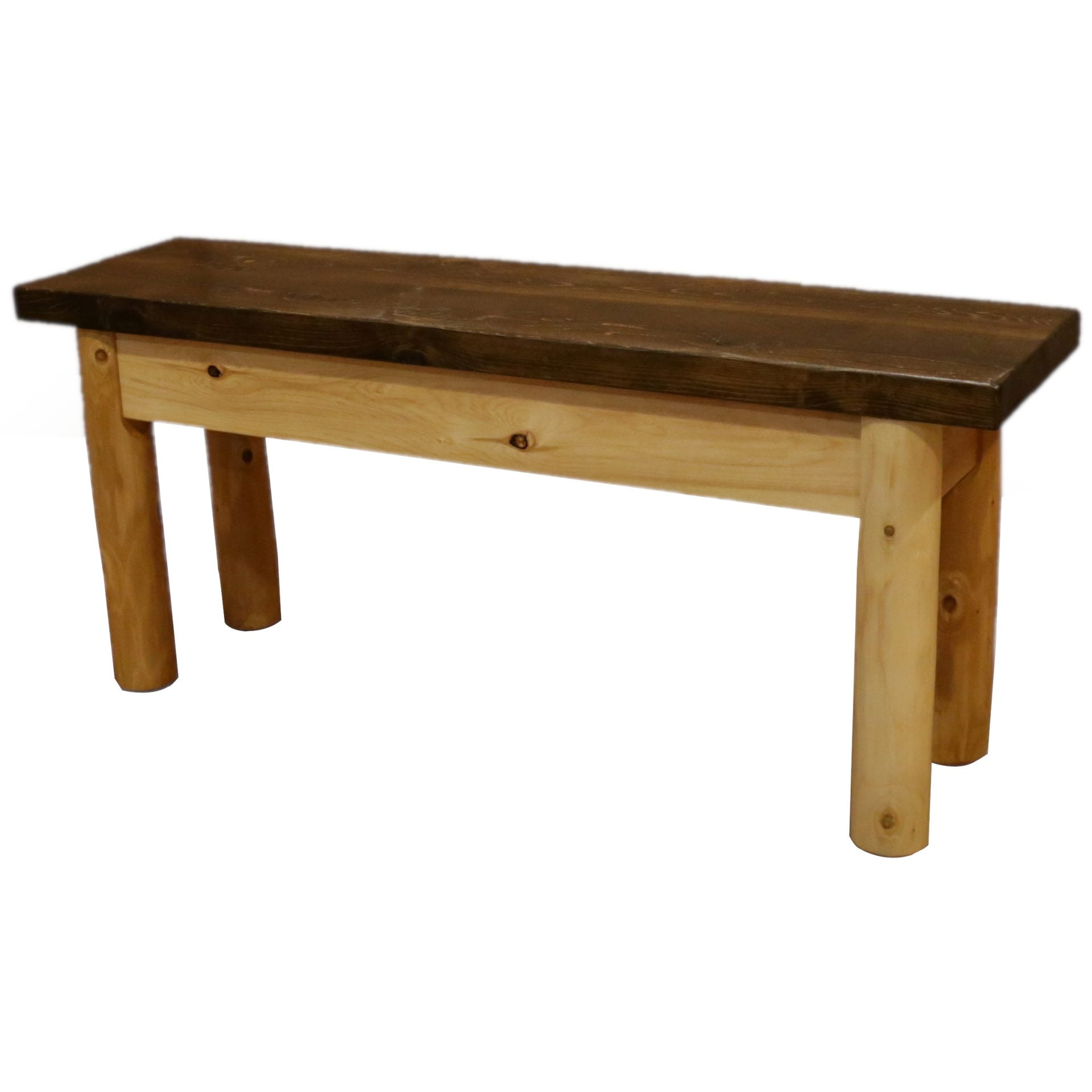 White Cedar Log Mountain Collection Dining Bench