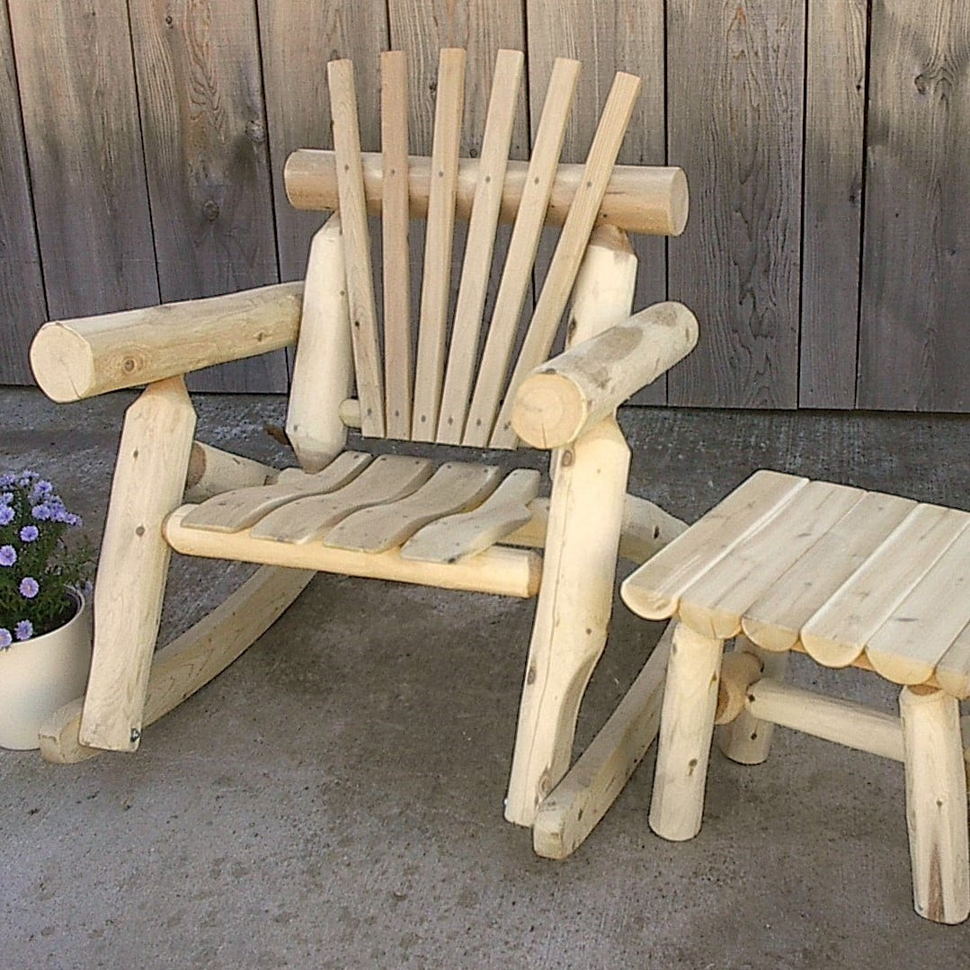 White Cedar Log Rocker