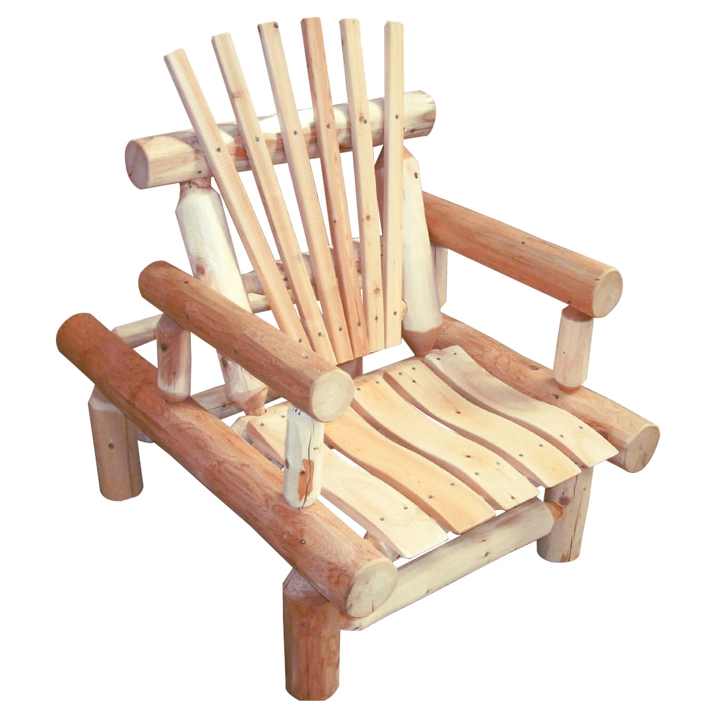 White Cedar Log Adjustable Recliner