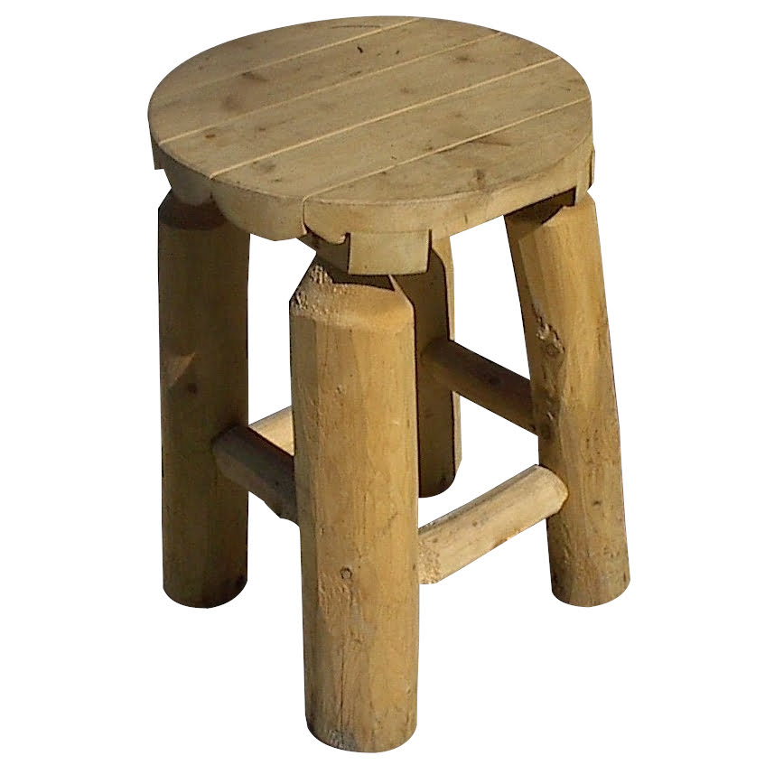 White Cedar Log Stool