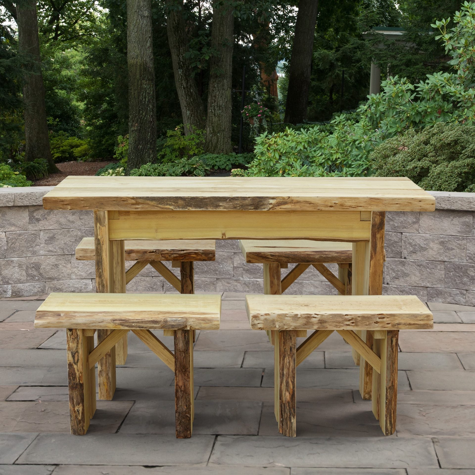 A&L Furniture Live Edge Locust Autumnwood Table