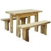 A&L Furniture Locust Table and Wildwood Bench Set