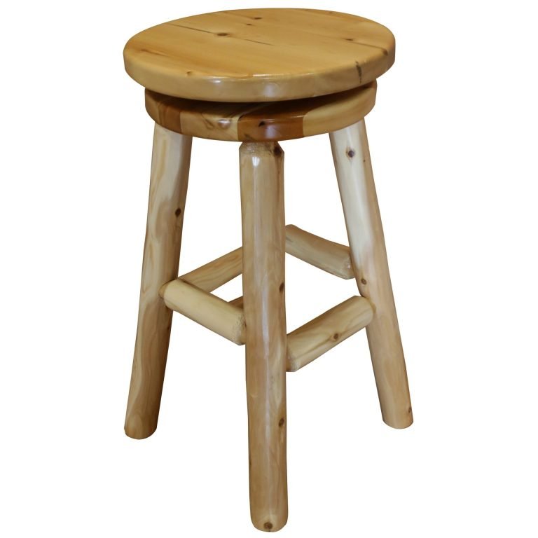 White Cedar Swivel Barstool