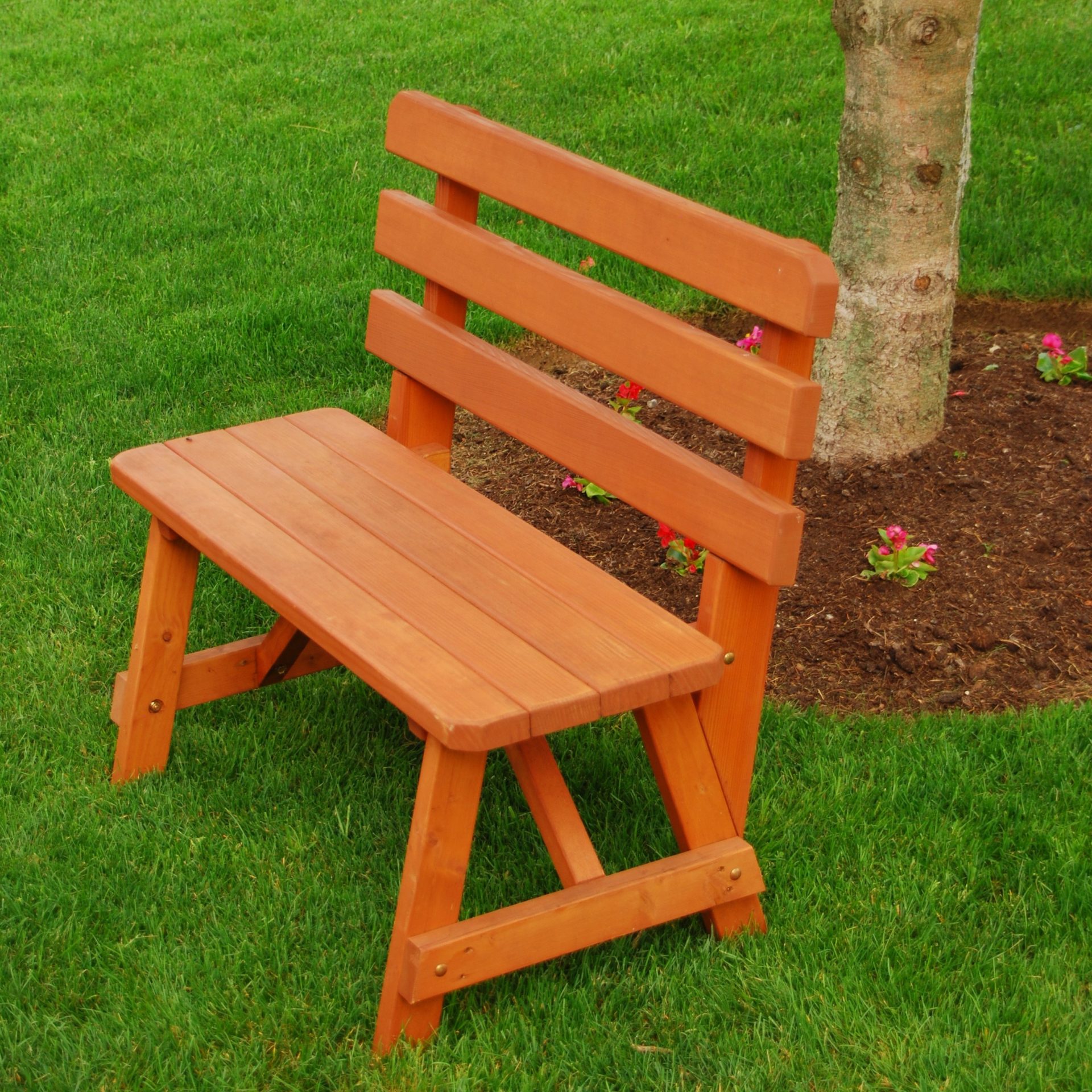Pine Traditional Backed Bench
