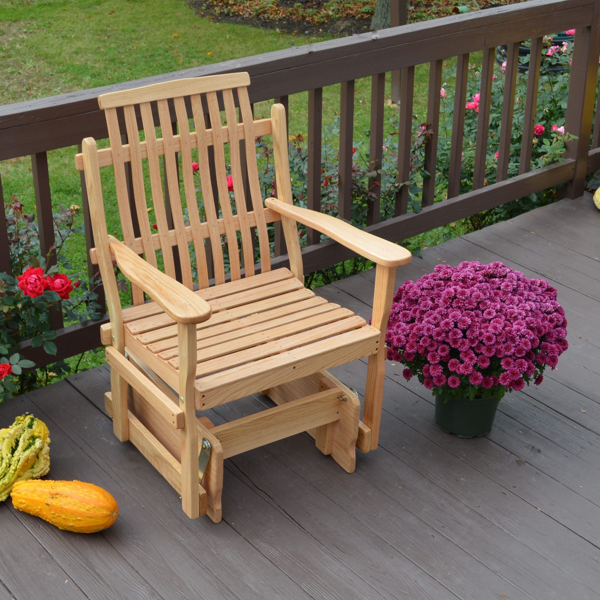 Bent Oak Glider Chair